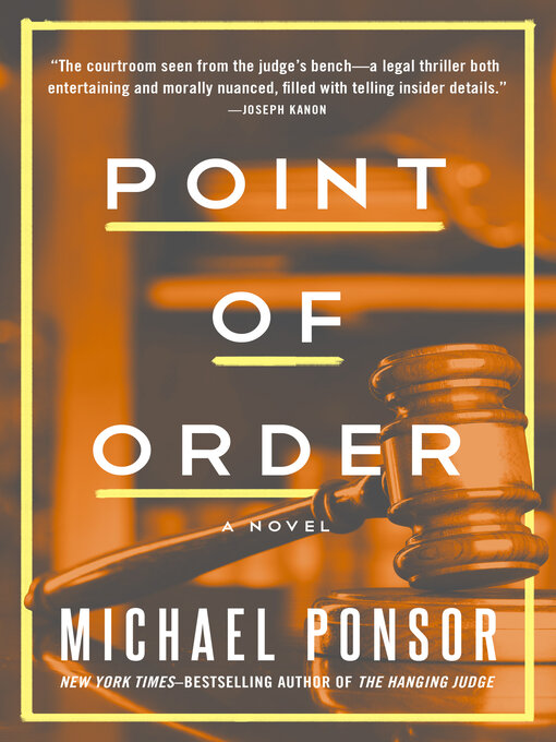 Title details for Point of Order by Michael Ponsor - Available